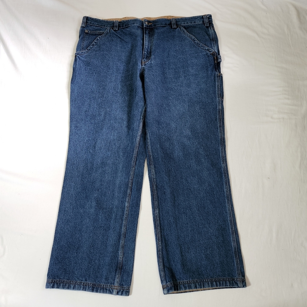 Duluth Trading carpenter jeans heavy duty 100% cotton heavy 46×32
